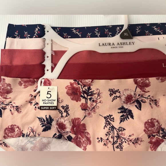 Laura Ashley Super Soft Laser Cut Tech Sealed No-Show 5 pc Panties Set - Picture 7 of 9